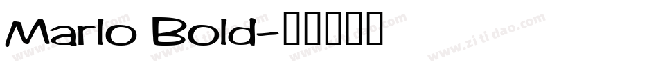 Marlo Bold字体转换